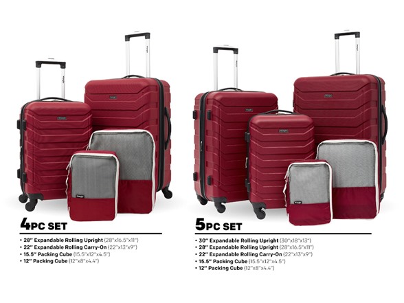 Wrangler 5 Piece Luggage & Travel Accessories Set
