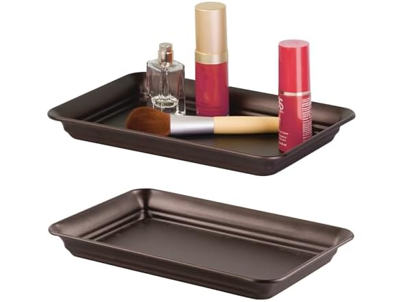 iDesign Decorative Countertop Vanity Tray Organizer