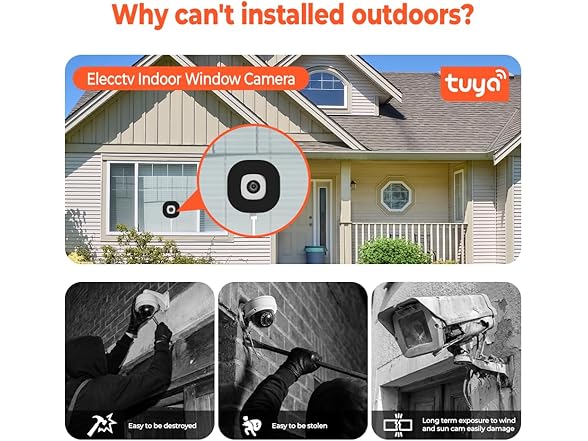 ELECCTV 4MP 2.5K Window Camera | 2.4 & 5GHz