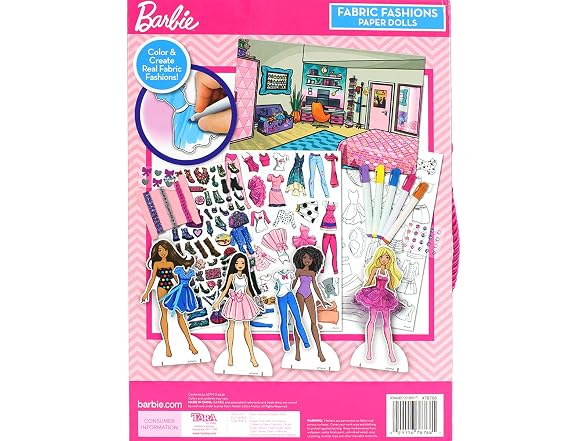 Barbie Fabric Fashions Paper Dolls