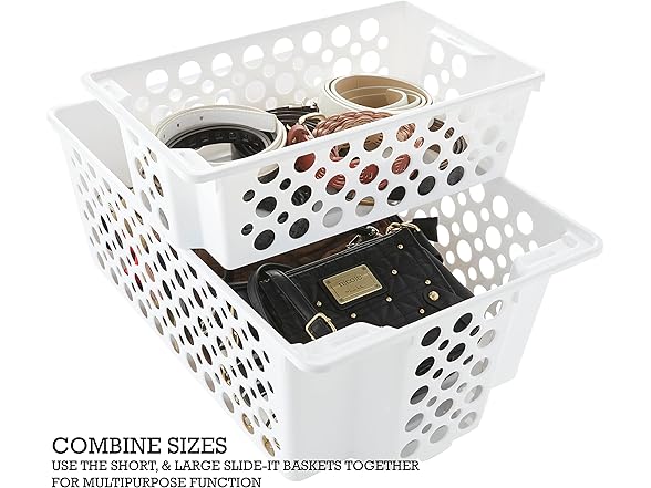 Organize Your Home Short Slide-It Basket 2Pk