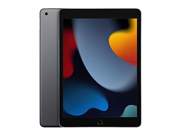 Apple iPad (9th Generation): with A13 Bionic chip, 10.2-inch Retina Display, 64GB, Wi-Fi, 12MP front/8MP Back Camera, Touch ID, All-Day Battery Life – Space Gray (Open Box)