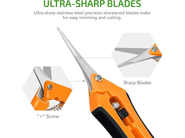 6.5" Pruning Shears Orange 4pk