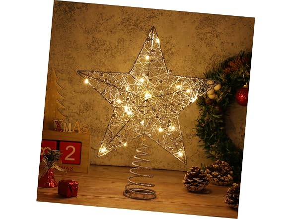 NUOBESTY Christmas Tree Topper Star, Met