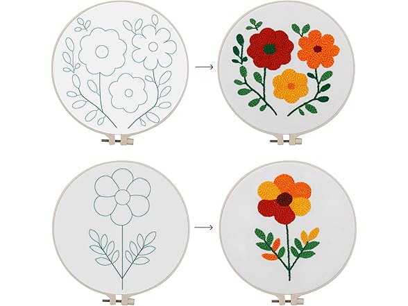Looples 2 Set Punch Needle Embroidery Kit