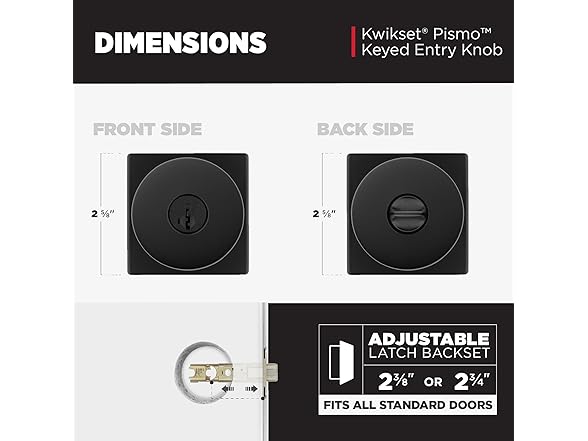 2Pk Or 3Pk Kwikset Entry Door Knob