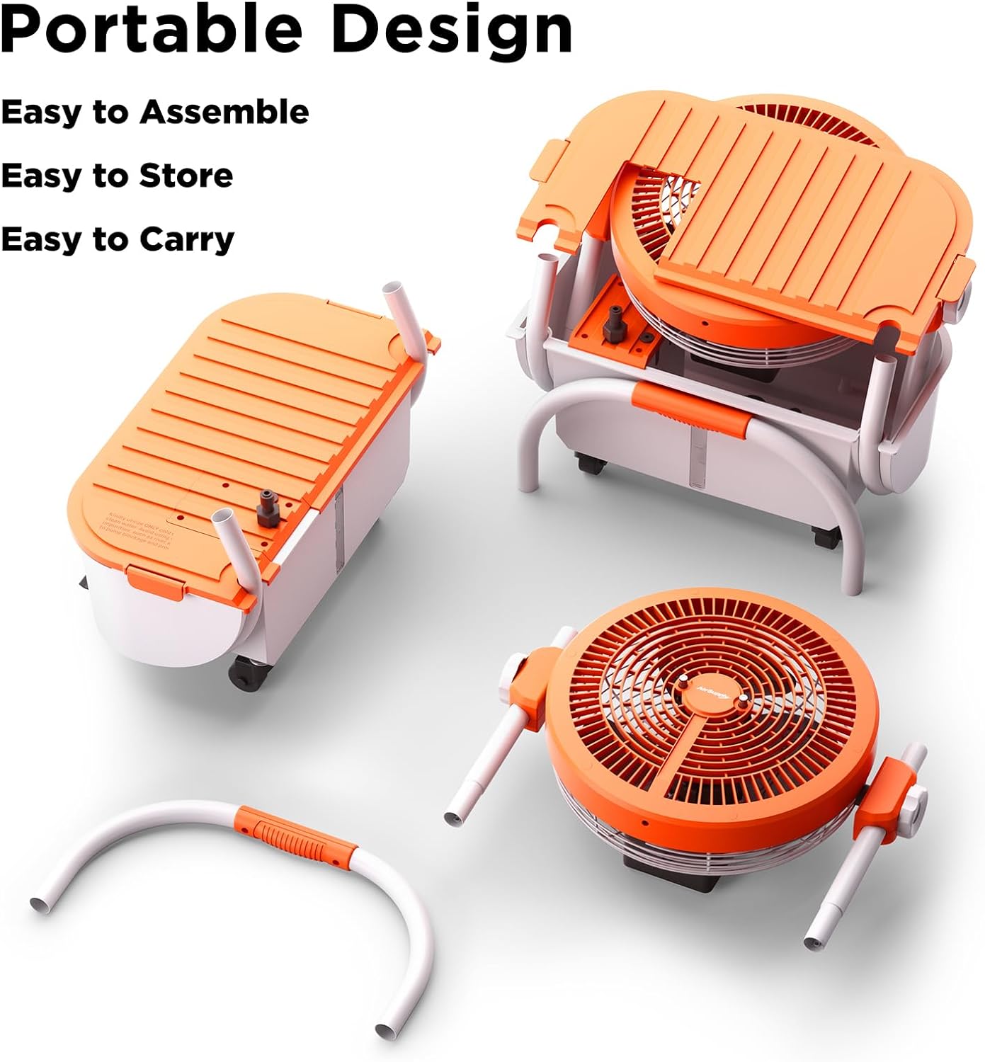 TURBRO AirSupply MS12 Portable Mist Fan Orange - Gallery 7