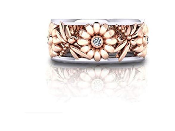Wenbin Silver Rings Daisy White Sapphire
