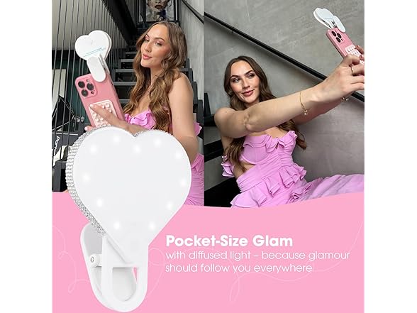 Riki Sweetheart ClipOn LED Makeup Mirror