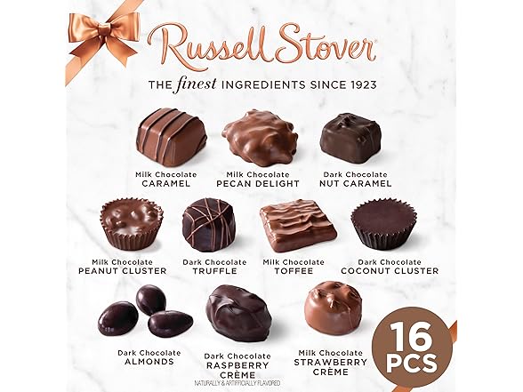 Russell Stover Milk Dark Choc Box 9.4oz
