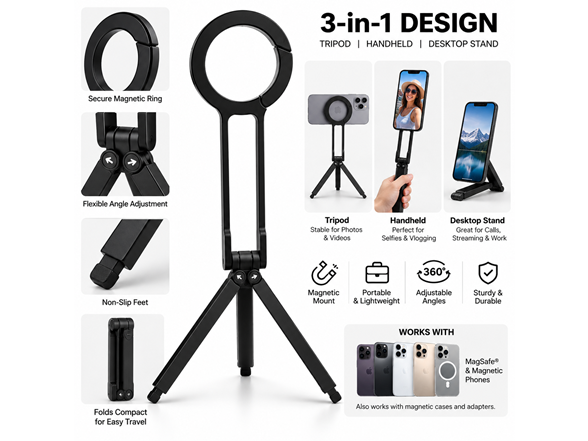 MagSafe Selfie Stick Tripod Stand