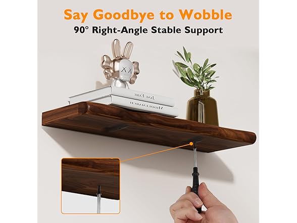 Avytronx Floating Shelves for Wall Walnut