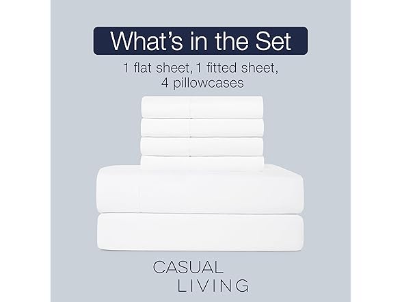 Casual Living Cali King Sheets Set 6 Piece Cooling Bed Sheets