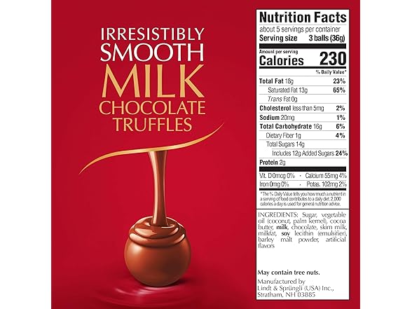 Lindt Lindor Milk Choc Truffles Traditio
