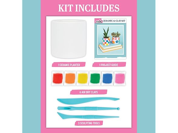 Tulip Ceramic & Clay Planter Decorating Kit
