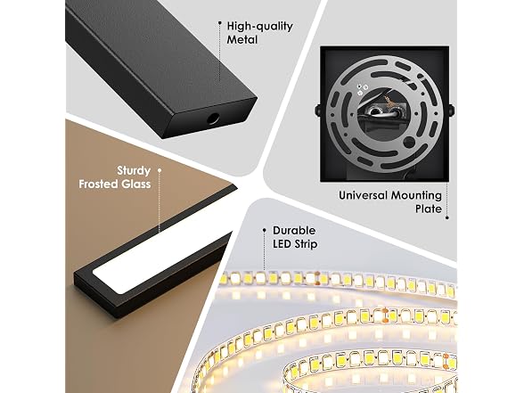BesLowe 2-Pack 39in Wall Light