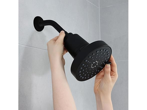 4-Setting Shower Head Matte Black