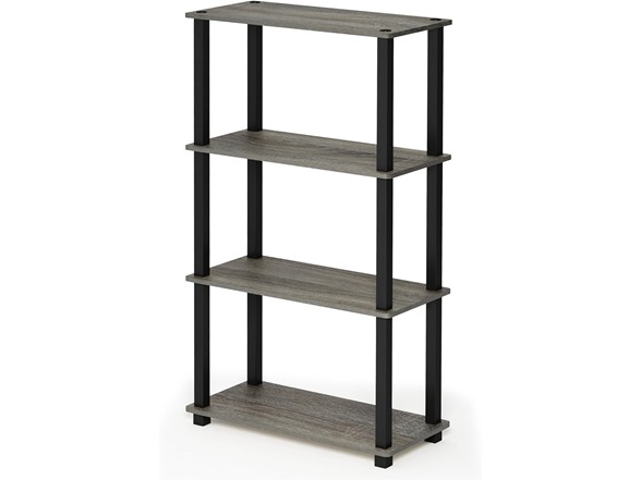 French Oak Grey/Black, 4-Tier Square Tube