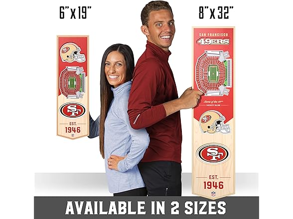 SAN FRANCISCO 49ERS 3D Stadium 6x19 Banner