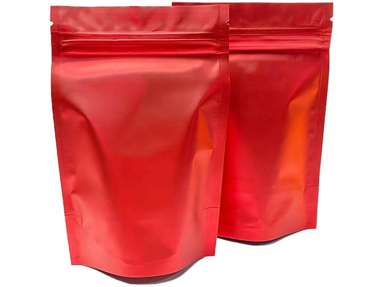 Mstar Pack 100 Pack Stand up Bags, Resealable Bag