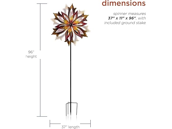 Alpine 96" Metal Flower Spinner