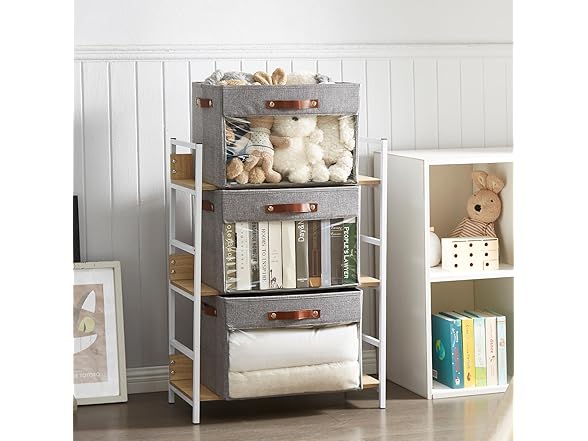 Roobyl Storage Baskets with Clear Window