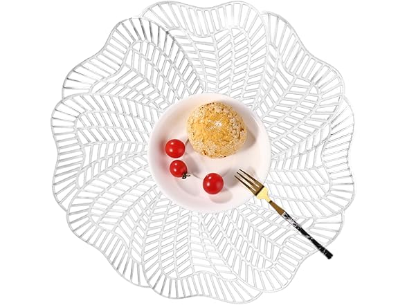 Fenyya Silver Round Placemat Set of 12