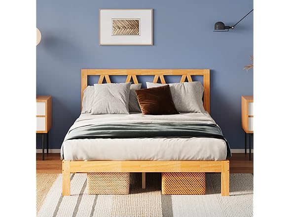 Avenco Avenco Solid Wood Platform Bed Frame wit