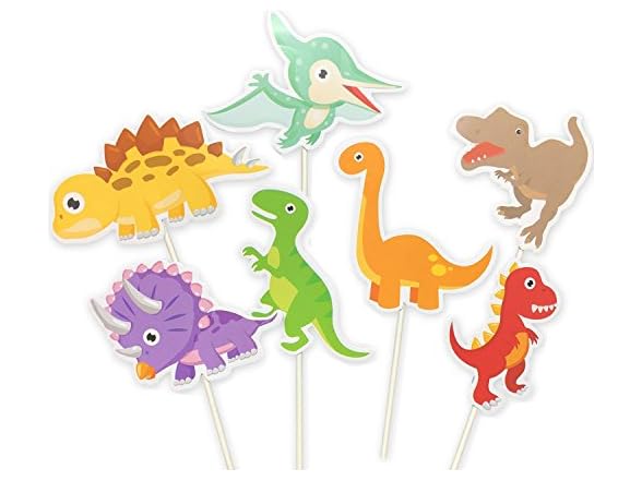 ALISSAR Baby Dinosaur Cupcake Toppers