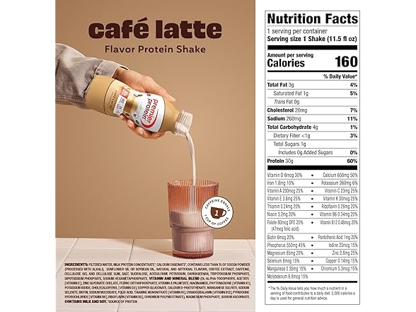 Premier Protein Shake Café Latte, 12 Pack