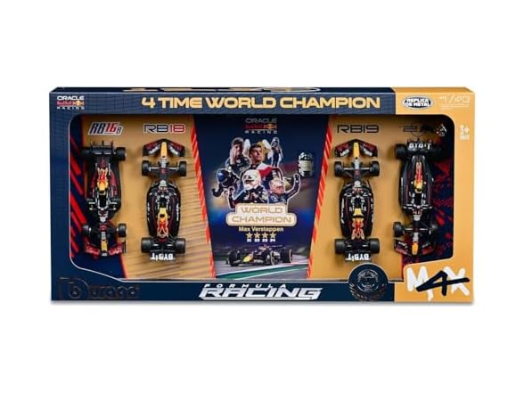 Bburago 1:43 Race Formula Oracle Red Bull 4 Piece Set