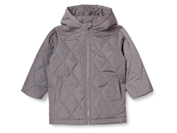 Amazon Essentials Unisex (XS) Long Quilted Jacket