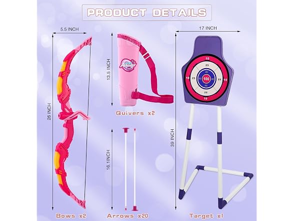 Handwell 2pk LED Bow and Arrow Set