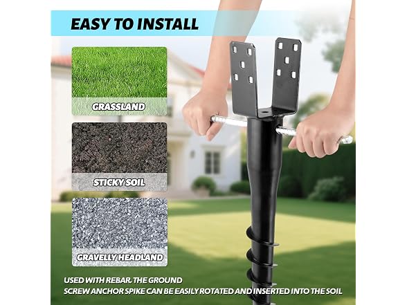 XYADX No Dig Ground Screw Anchor