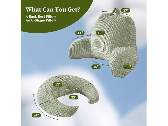 PAJEO 19" U-Shaped Reading Pillow
