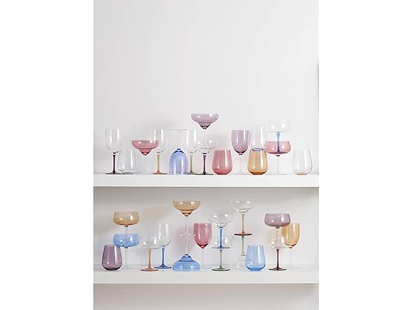 Oneida True Colors Stemless Wine Glasses, Set Of 4
