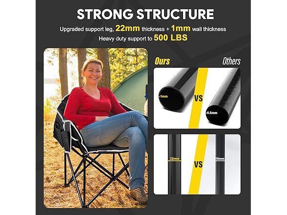 Slendor Oversized Heated Camping Chair