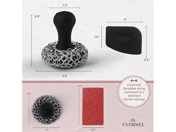 Cuisinel Cast Iron Chainmail Scrubber