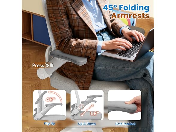 GABRYLLY GYE01-W Thick Sponge Seat Office Chair