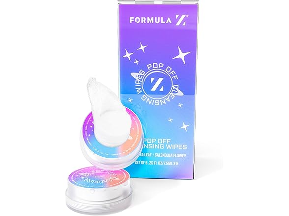 Formula Z Pop Off Cleansing Wipes - Makeup Remover Wipes