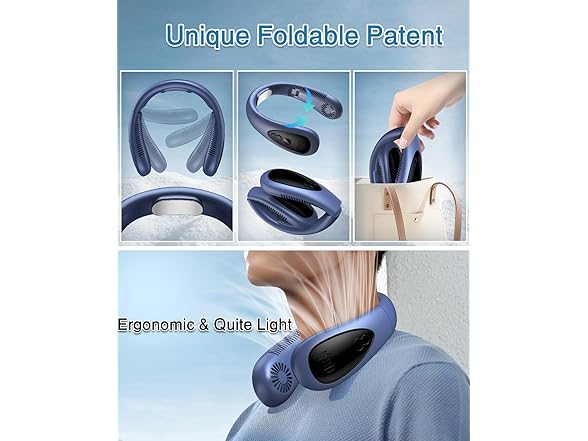 GAITIR Portable Neck Fan - Blue