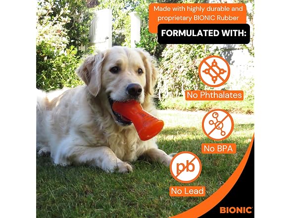 BIONIC Bone Dog Toy for Dogs Between 30-60+