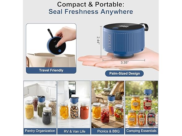 Zeclu Mason Jar Vacuum Sealer