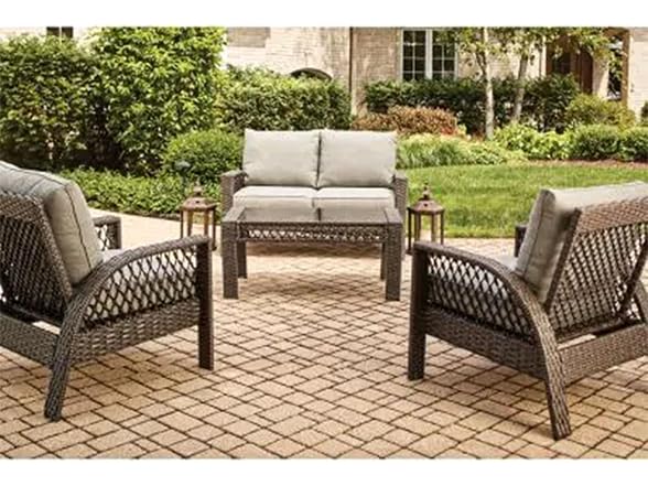 Four Seasons Courtyard Coral Bay 4 Piece Wicker Furniture