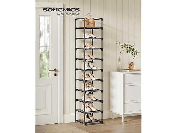 SONGMICS Shoe Rack, 10-Tier Shoe Shelf