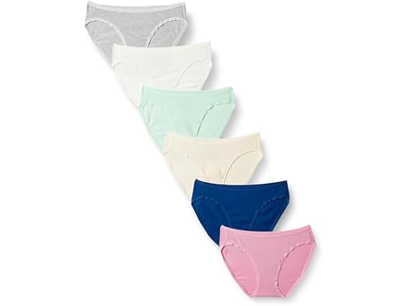 (6 Pack) Women's Cotton Bikini Brief Underwear