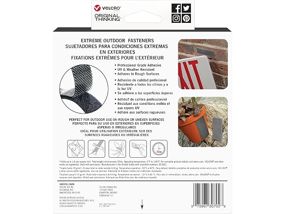 VELCRO Brand VELCRO Brand Extreme Outdoor Mounting