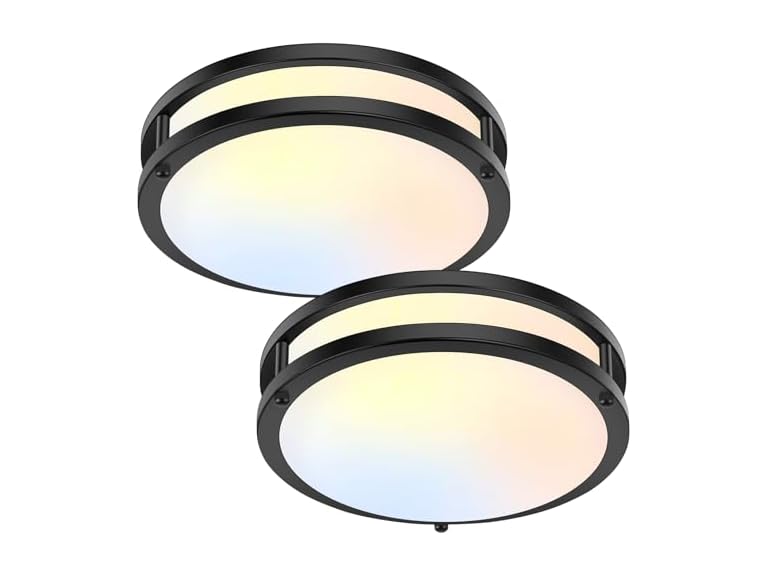 TOBUSA Ceiling Light 10inch Black 2PC