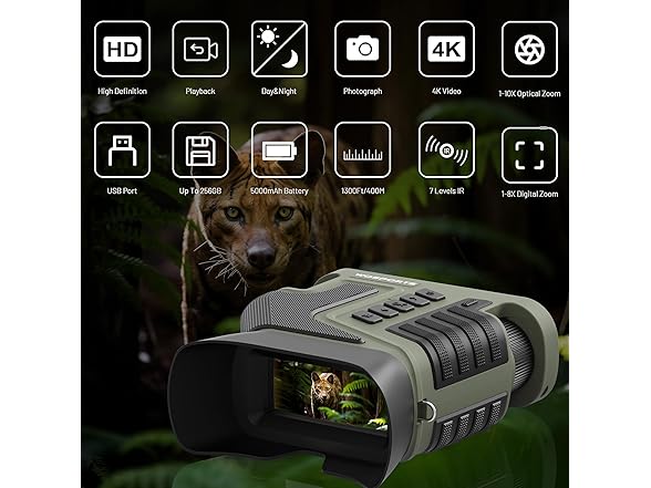WOSPORTS 4K Night Vision Binoculars
