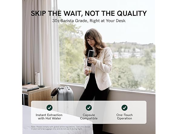 OutIn Nano Portable Electric Espresso Machine Black